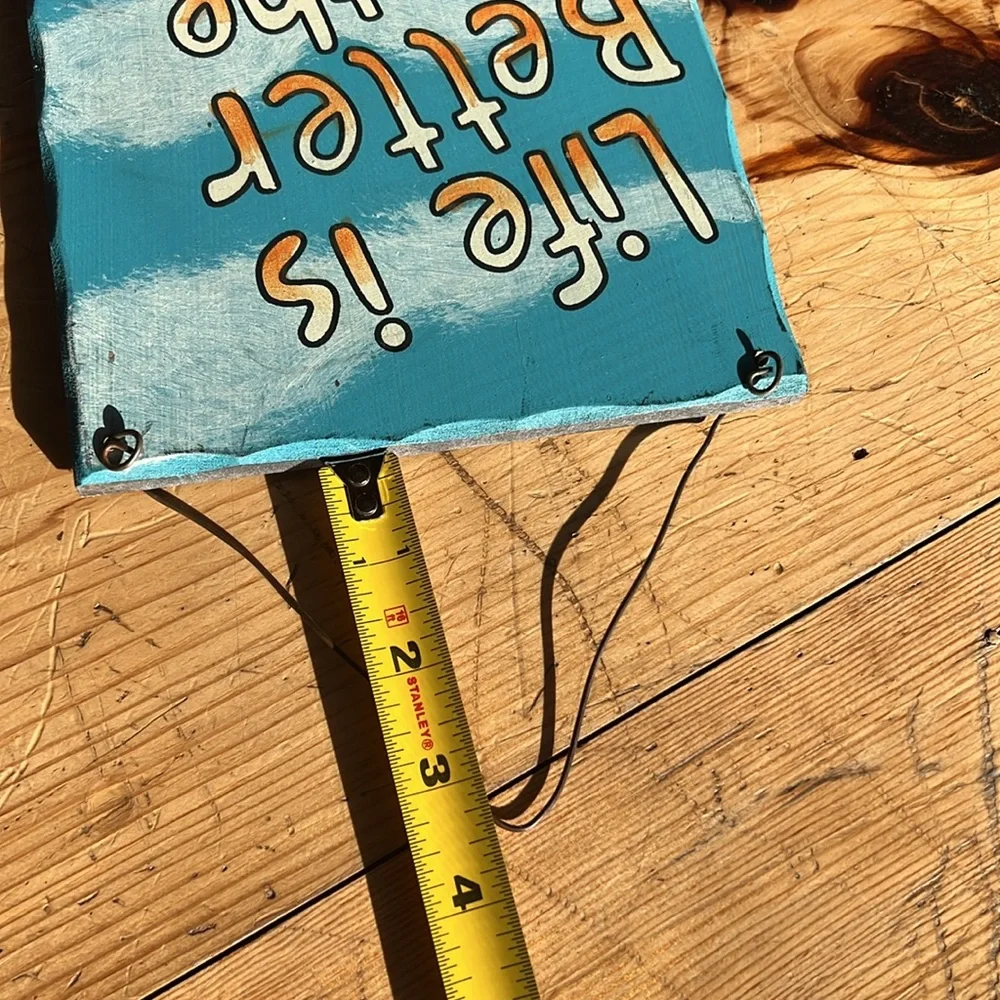 Distressed “Life is Better at the Beach” 3D Wall Art with Metal Hanger - Picture 4 of 16